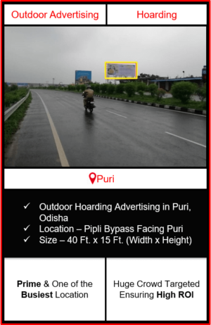 outdoor advertising in puri, hoarding advertising in puri, outdoor hoarding branding in puri, advertising agency in puri