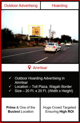 advertising in amritsar, outdoor hoarding advertising in amritsar, advertising agency in amritsar, hoarding branding in amritsar