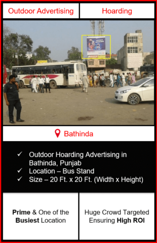 outdoor advertising in bathinda, hoarding advertising in bathinda, outdoor branding in bathinda