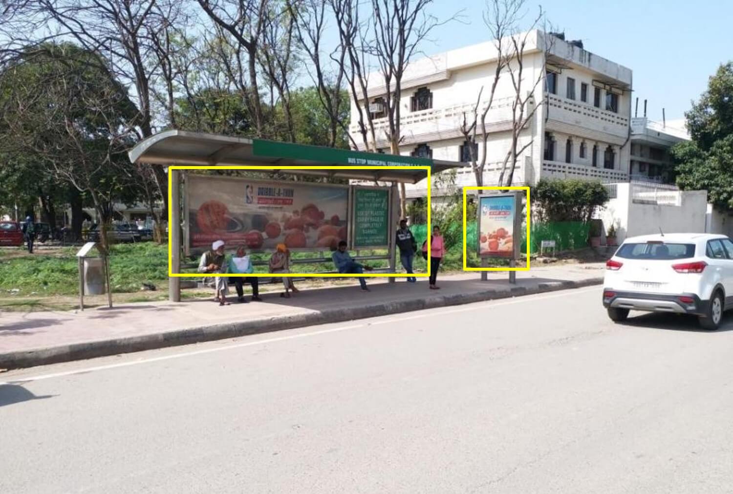 Option No.3 Bus Queue Shelter Advertising at Sector - 70 (Near Kumbra Chowk Traffic Lights), Mohali