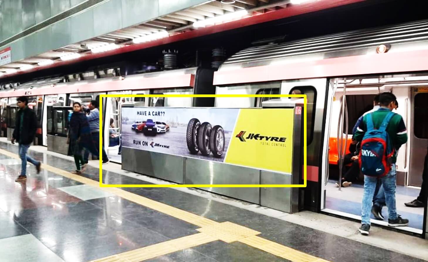 Option No.2 Glass Panel Advertising at Naraina Vihar Metro Station