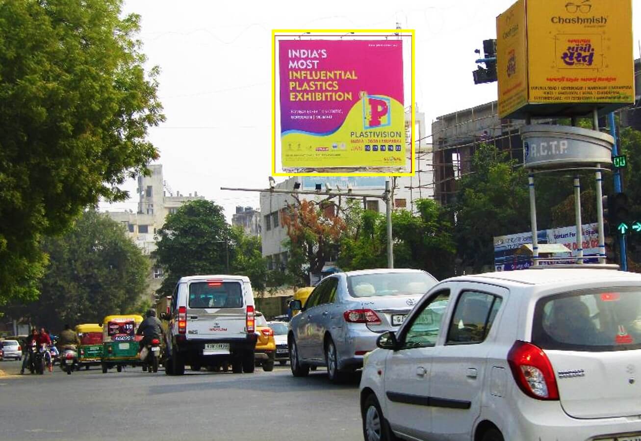 Outdoor Hoarding Branding at Ashram Road Junction, Ahmedabad