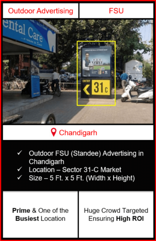 outdoor advertising in chandigarh, fsu branding in chandigarh, outdoor advertising in sector 31c, advertising agency in chandigarh