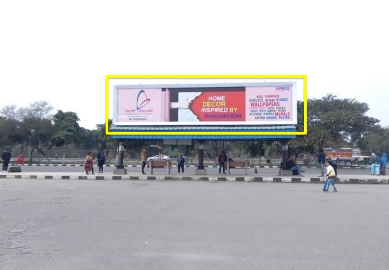 Option No.2 Hoarding Branding at Bus Queue Shelter - Exit of Chandigarh Railway Station