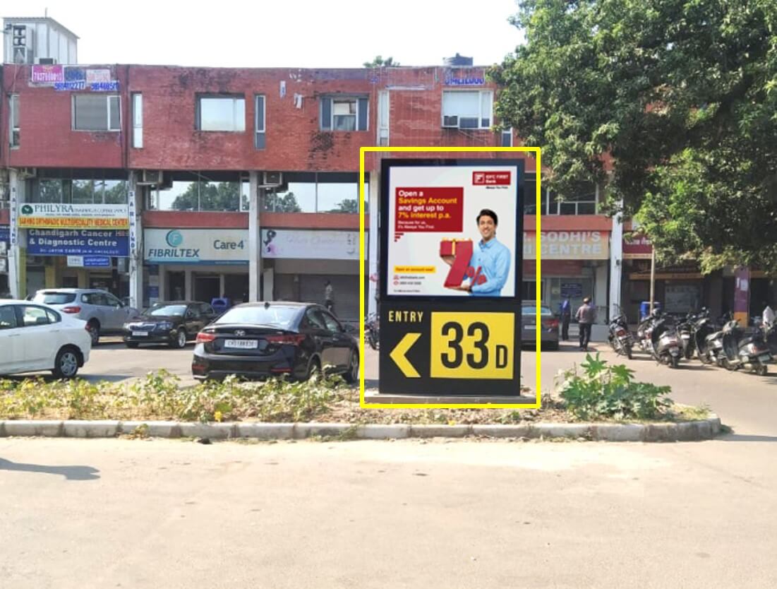 Outdoor Standee Branding at Sector 33 D Market, Chandigarh