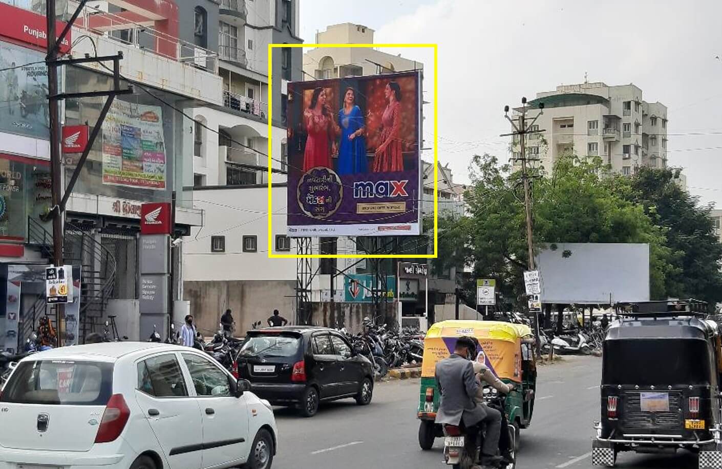 Outdoor Hoarding Branding at Kalawad Road, KKV Circle, Toward Crystal Mall, Rajkot