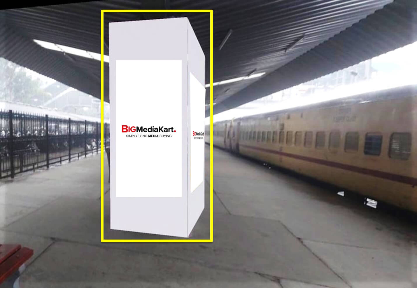 Option No.2 Pillar Branding at Platform No. 4 & 5 at Chandigarh Railway Station