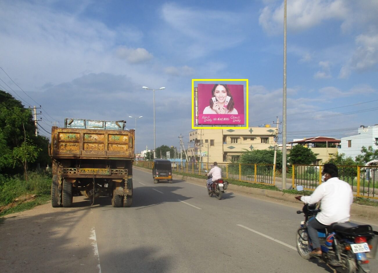 Outdoor Hoarding Branding Near Gandhi Nagar Market, Ballari