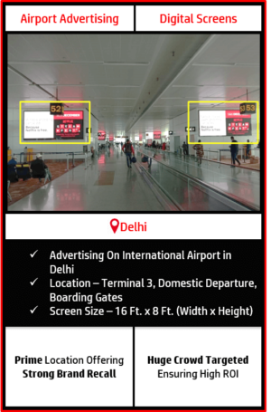 advertising on delhi airport, airport branding in delhi, advertising on delhi international airport, delhi airport advertising agency