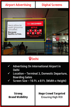 advertising on delhi airport, airport branding in delhi, advertising on delhi international airport, delhi airport advertising agency
