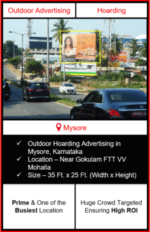Outdoor hoarding advertising in Mysore, outdoor advertising in Mysore, hoarding advertising in Mysore, Mysore outdoor ads agency, advertising agency in Mysore, Karnataka