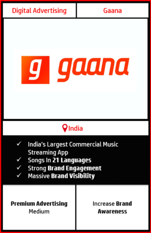 gaana app advertising, advertising on gaana, gaana app advertising rates, gaana advertising agency, how to advertise on gaana app