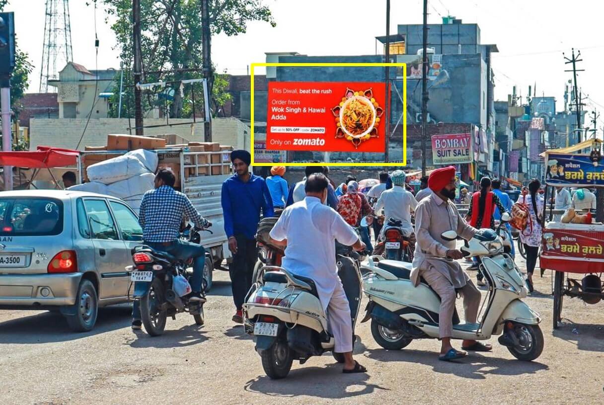 Option No.2 Hoarding Branding Near Railway Crossing Line, Moga