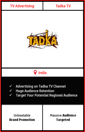 Tadka tv advertising, advertising on Tadka tv, Tadka tv advertising agency