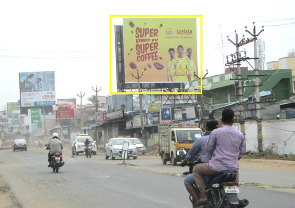 Option No.3 Outdoor Hoarding Advertising At OMR Padur Nr. Hindustan College towards Solinganallur, Chennai