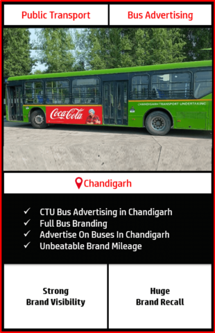 advertising on buses in chandigarh, bus branding in chandigarh, CTU Bus Branding In Chandigarh, CTU Bus Advertisement Campaign, Outdoor Advertising In Chandigarh