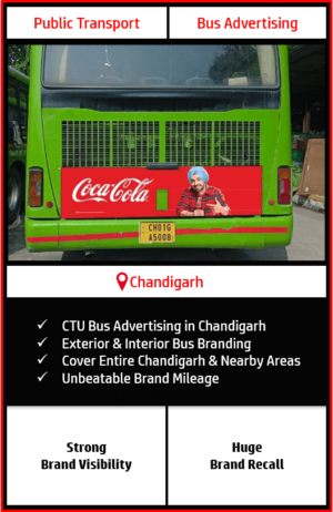 advertising on buses in chandigarh, bus branding in chandigarh, CTU Bus Branding In Chandigarh, CTU Bus Advertisement Campaign, Outdoor Advertising In Chandigarh