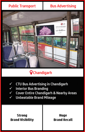interior branding in CTU Buses, advertising on buses in chandigarh, bus branding in chandigarh, CTU Bus Branding In Chandigarh, CTU Bus Advertisement Campaign, Outdoor Advertising In Chandigarh