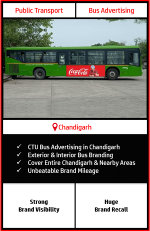 advertising on buses in chandigarh, bus branding in chandigarh, CTU Bus Branding In Chandigarh, CTU Bus Advertisement Campaign, Outdoor Advertising In Chandigarh