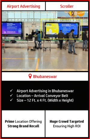 airport advertising in bhubaneswar, indoor airport branding in bhubaneswar, bhubaneswar airport advertising, advertising in bhubaneswar, indoor airport advertising agency in bhubaneswar