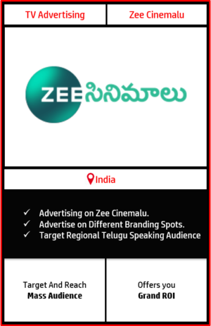 Zee Cinemalu TV Advertising, Advertising On Zee Cinemalu, Zee Cinemalu Advertising rates, Zee Cinemalu Advertising Agency