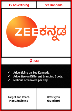 zee kannada advertising, advertising on zee kannada, zee kannada advertising agency