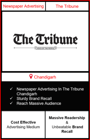 advertising in the tribune newspaper, advertising in the tribune chandigarh, tribune newspaper advertising chandigarh edition, newspaper advertising agency in chandigarh
