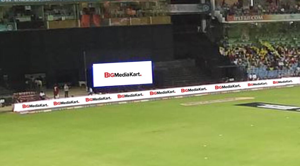 Advertising in live cricket match, on ground advertising in cricket match, cricket advertising agency