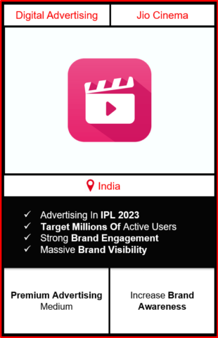 advertising in ipl 2023, advertisement in ipl, advertising in ipl on jio cinema, jio cinema advertising agency, ipl 2023 advertising agency