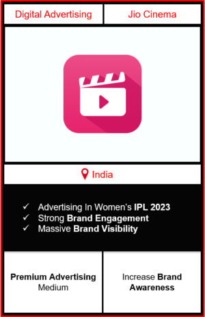 advertising in women's ipl 2023, advertisement in wipl, advertising in womens ipl on jio cinema, jio cinema advertising agency, womens ipl 2023 advertising agency