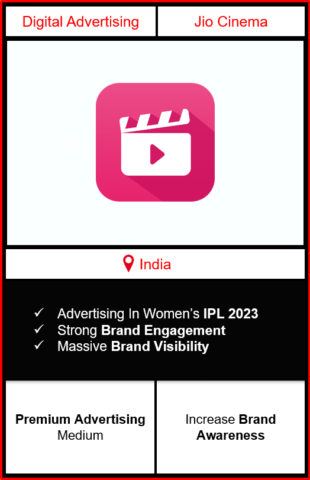 advertising in women's ipl 2023, advertisement in wipl, advertising in womens ipl on jio cinema, jio cinema advertising agency, womens ipl 2023 advertising agency