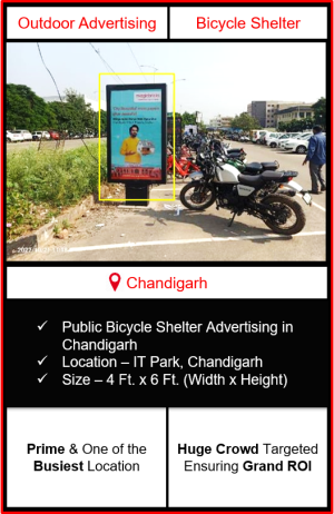 Public Bicycle Shelter Advertising In Chandigarh, Outdoor Advertising In Chandigarh, outdoor advertising agency in chandigarh, cycle stand advertising in chandigarh