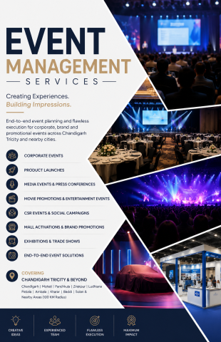 Event Management Services in Chandigarh Tri-City, Panchkula, Mohali
